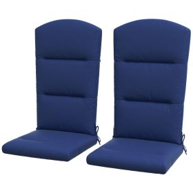 Outsunny Outdoor Chair Cushions for Adirondack Chair, Replacement Cushions with Ties, Seat & Back Cushion, Blue