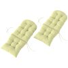 Outsunny Outdoor Adirondack Chair Cushions Set of 2, Tufted High Back Patio Chair Cushions, Adirondack Cushions with Ties