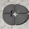 Outsunny Cantilever Patio Umbrella Base Fan Shaped Weights with Handles Durable Material Coffee