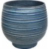 Better Homes & Gardens 12-Inch Lynlee Ceramic Planter, Blue, Indoor and Outdoor Decorative Pot