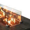 Concrete Propane/Natural Gas Fire Pit Table with Glass