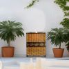 Indoor Rattan Water Fountain with LED Light - 17 inch High Floor Zen Fountain for Home, Living Room, Yoga Room, Office and Porch Decor