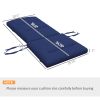 Outsunny Outdoor Chair Cushions for Adirondack Chair, Replacement Cushions with Ties, Seat & Back Cushion, Blue