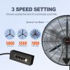 aVEVOR Wall-Mount Misting Fan, 24 Inch, 3-speed High Velocity Max. 7000 CFM, Waterproof Oscillating Industrial Wall Fan