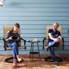 Outsunny Patio Swivel Chairs Set of 2, High Back Patio Dining Chairs with All-Weather Mesh for Backyard, Lawn, Garden, Brown