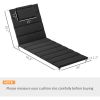 Outsunny Foldable Chaise Lounge Cushion Set of 2, Outdoor Lounge Chair Cushion Set, UPF50+ 230gsm Olefin, 80" x 26" Black