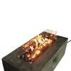 Concrete Propane/Natural Gas Fire Pit Table with Glass