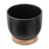 Better Homes and Gardens 8-Inch Channing Woven Black Ceramic Planter – Modern Decorative Indoor and Outdoor Plant Pot
