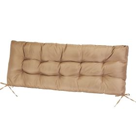 Bench Seat Cushion For Indoor Outdoor Furniture Non Slip Long Chair Cushion with Ties Strap Waterproof Swing Cushion 51.18x19.68IN For Garden Patio Ba (type: Waterproof_8_Khaki)